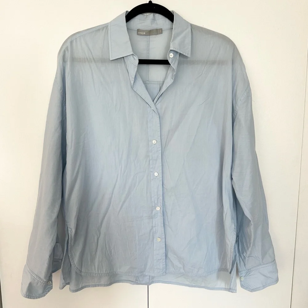 Vince Button Down Shirt - Light Blue - Picture 1 of 7